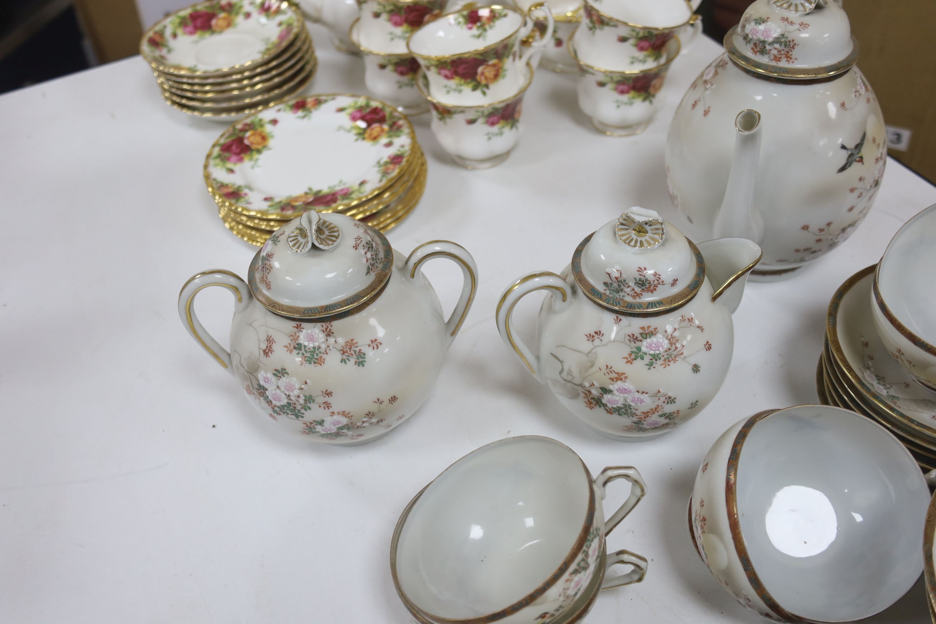 A Japanese eggshell porcelain tea service